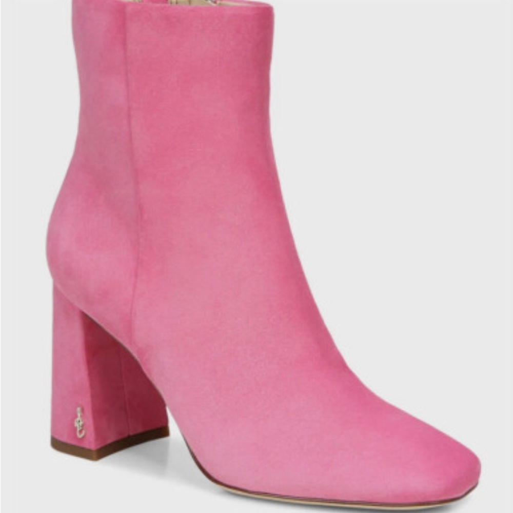Sam Edelman Pink Suede Codie boots. Size 9. Worn once.